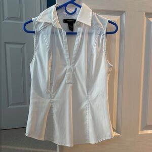 Express Women's White Sleeveless Top